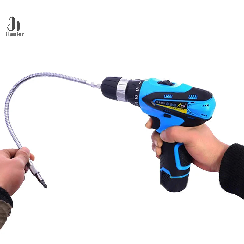 Eixo Flexível 1/4” para Furadeira – Extensão Curva para Parafusar em Lugares Difíceis