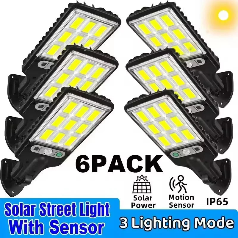 Refletor Solar LED IP65 com Sensor de Movimento – ✨🔆🏡 Iluminação Externa Inteligente e Ajustável