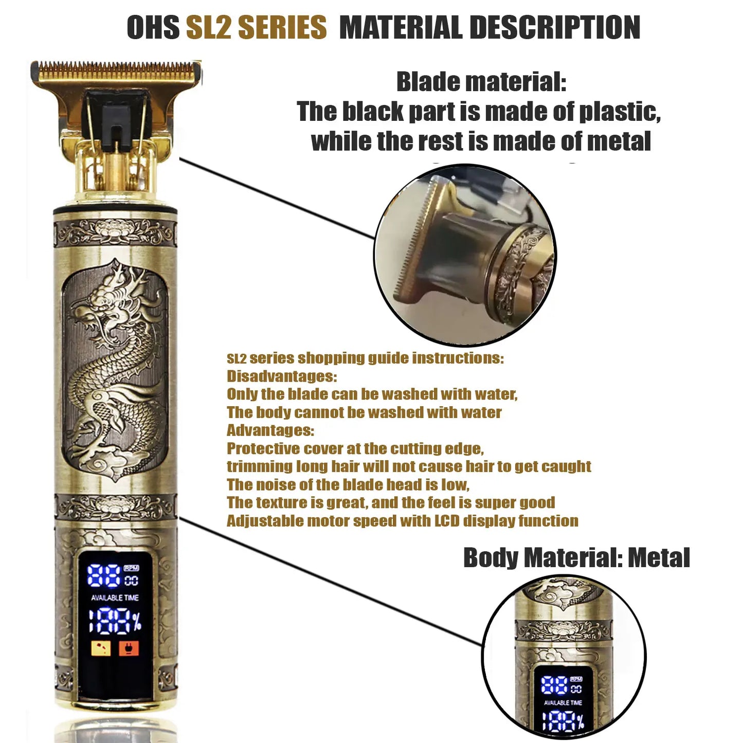 T9 Profissional – Corte Masculino 0mm para Cabelo, Barba e Corpo