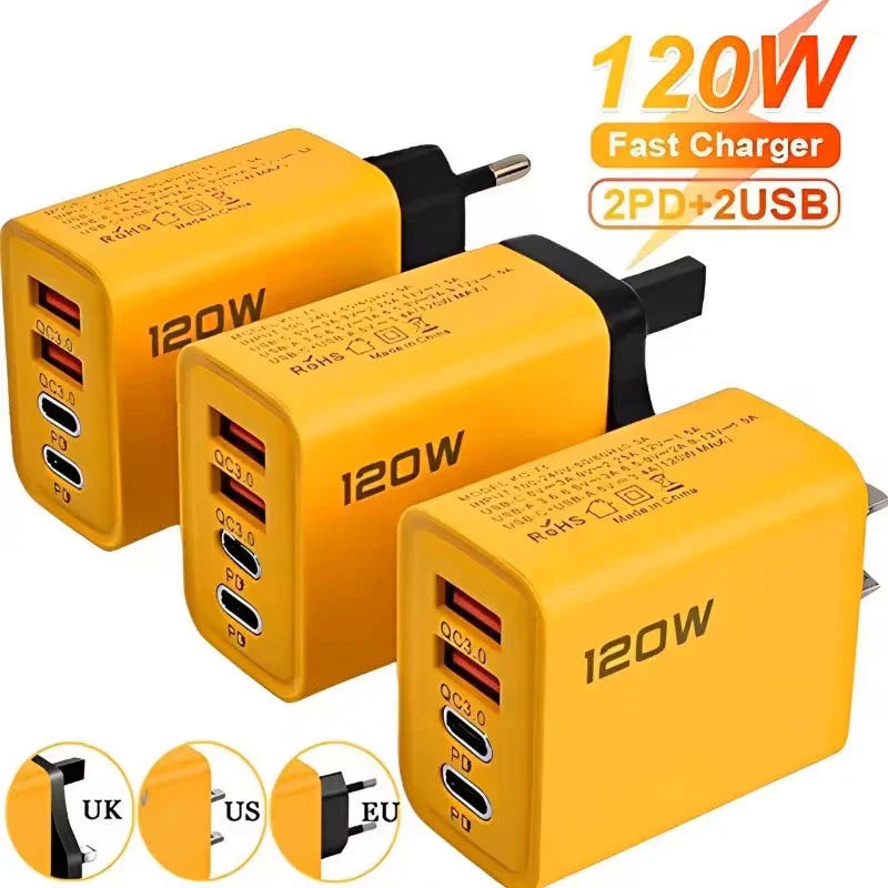 ⚡ Carregue Tudo 4x Mais Rápido – Um Único Carregador para Todos os Seus Dispositivos!