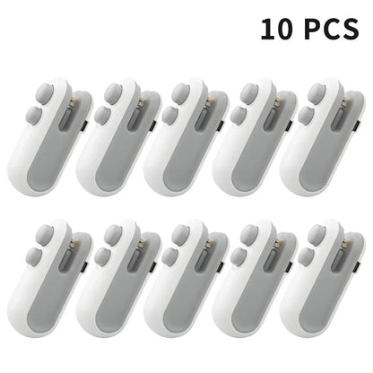 HOMEFISH Mini Handheld Heat Sealer USB Rechargeable Food Storage Bag Plastic Packaging Machine Clip Bag Portable Food Sealer