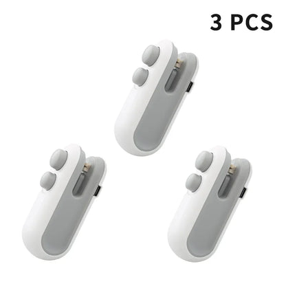 HOMEFISH Mini Handheld Heat Sealer USB Rechargeable Food Storage Bag Plastic Packaging Machine Clip Bag Portable Food Sealer