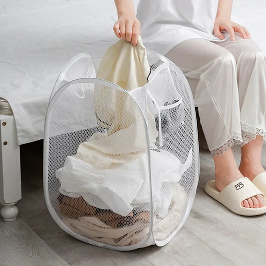 Cesto de Roupa Suja Dobrável 🧺 Ventilado, Portátil e de Grande Capacidade | Fácil de Guardar, Leve e Super Prático