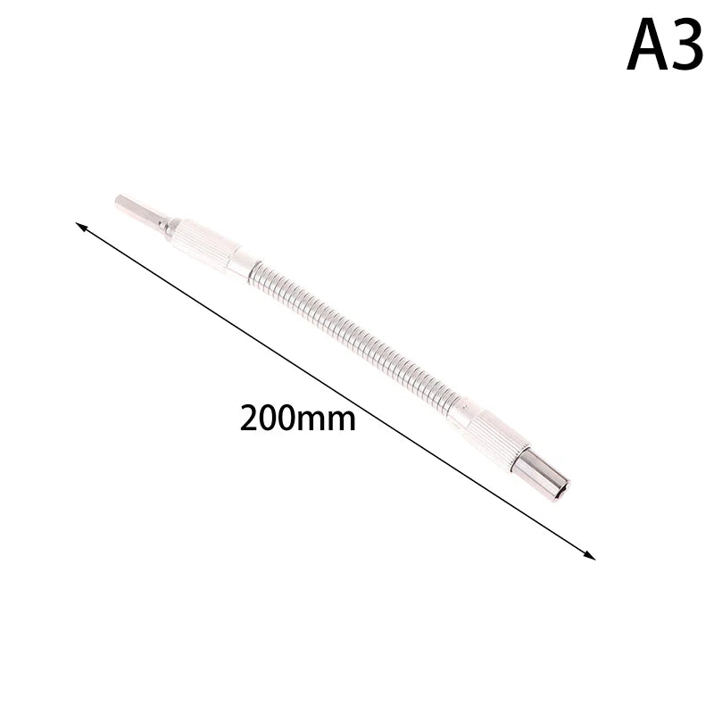 Eixo Flexível 1/4” para Furadeira – Extensão Curva para Parafusar em Lugares Difíceis
