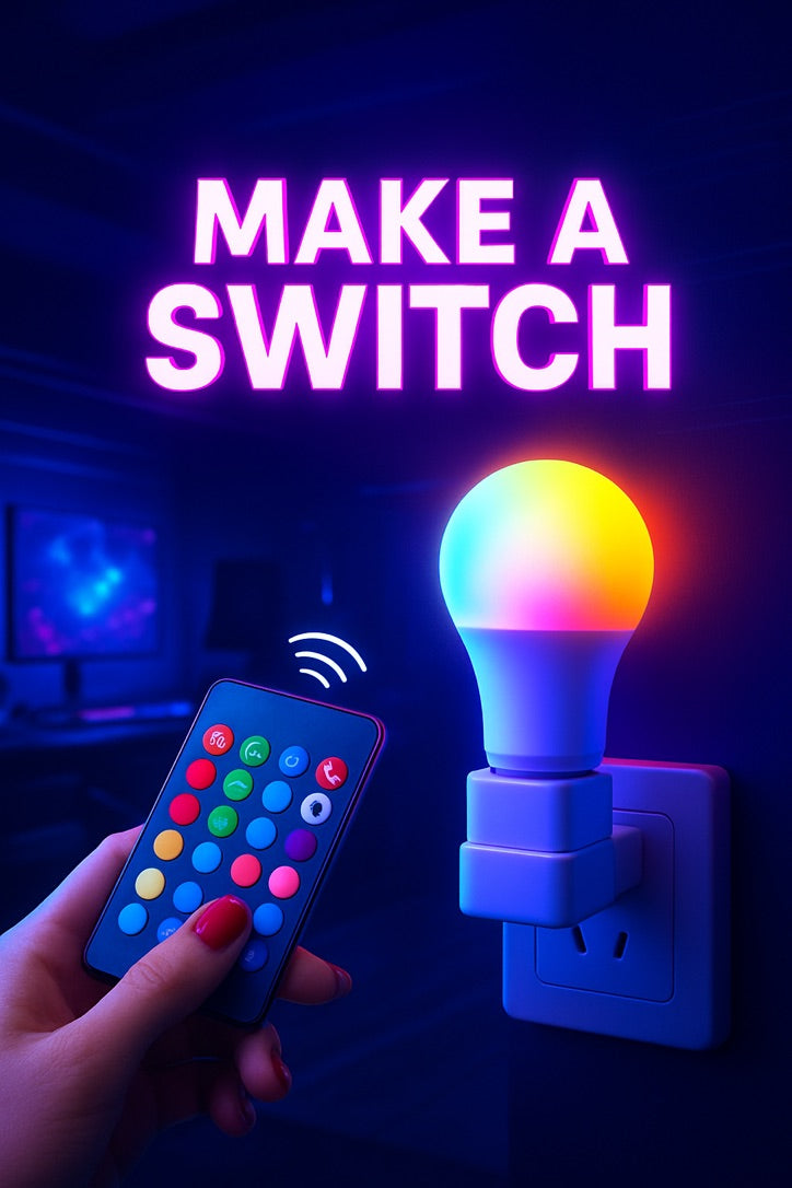 💡 Lâmpada Multicolorida 16 Cores – Ajuste de Brilho e Controle à Distância