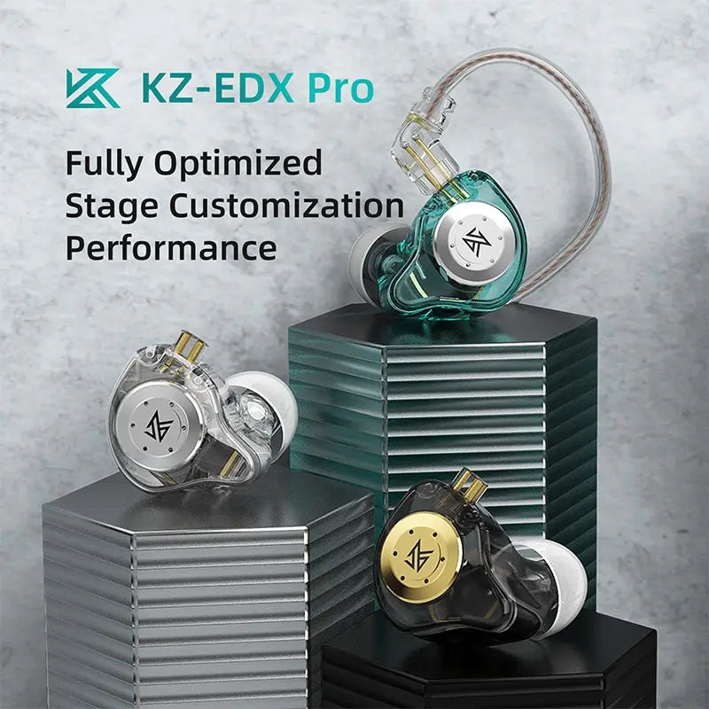 Auscultadores KZ EDX PRO 🎶 Earphones In-Ear HiFi com Graves Poderosos 🔊 | Isolamento de Ruído, Uso Desportivo 🏃‍♂️ e Monitorização de Áudio