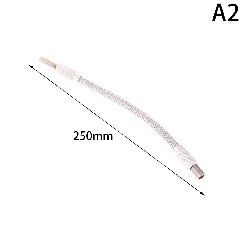 Eixo Flexível 1/4” para Furadeira – Extensão Curva para Parafusar em Lugares Difíceis
