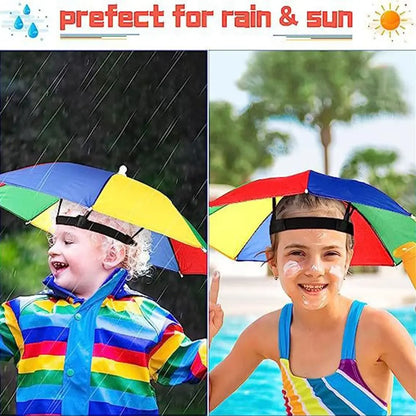 Chapéu Guarda-Chuva ☔⛱️⛱️😎☀️🌞Dobrável à Prova de Vento – Sombrite Portátil para Pesca, Camping, Praia e Caminhadas | Proteção Solar e Chuva