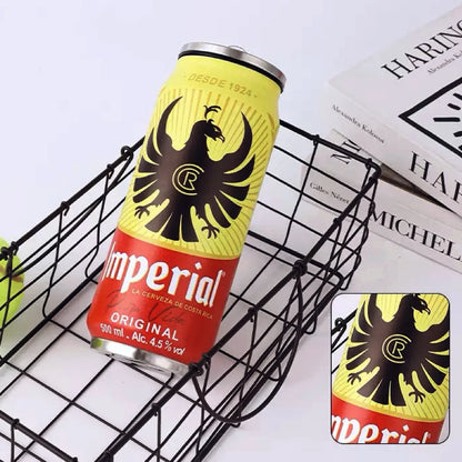 Garrafa Térmica 500ml Inox 304 🥤 Estilo Lata • Mantém Quente/Frio | Copo Térmico para Carro, Escola e Desporto • Impressão Laser Premium