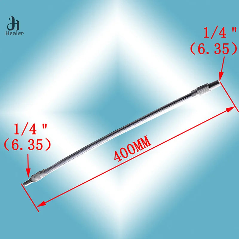 Eixo Flexível 1/4” para Furadeira – Extensão Curva para Parafusar em Lugares Difíceis